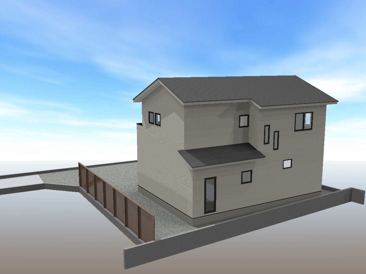 土地+建物（4LDK)+外構工事及び付帯設備含む総額￥3,878万円
立地条件：土地成型が良く駐車がスムーズな配置計画で日当たり良好な閑静な住宅地
建物のポイント：新築建売住宅　長期優良住宅認定・耐震性能は国内最高等級の3取得イメージ6