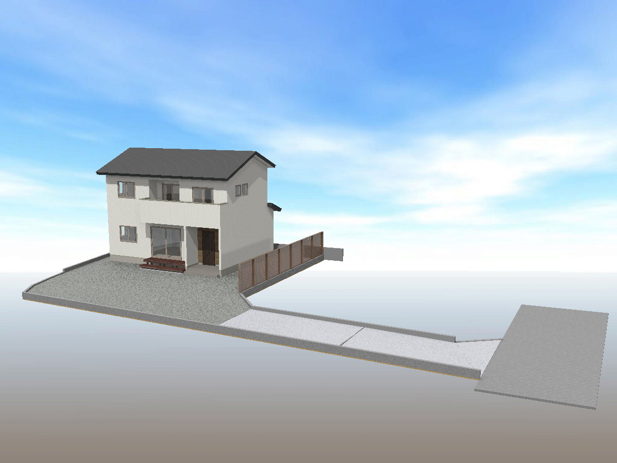 土地+建物（4LDK)+外構工事及び付帯設備含む総額￥3,878万円
立地条件：土地成型が良く駐車がスムーズな配置計画で日当たり良好な閑静な住宅地
建物のポイント：新築建売住宅　長期優良住宅認定・耐震性能は国内最高等級の3取得
住宅省エネ2025子育てグリーン住宅支援事業　長期優良住宅80万円補助金受給対象住宅イメージ2